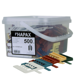 Bte de 500 cales fourchette assortiment 1 - 2 - 3 - 4 - 5 mm x 33 x 40 mm large